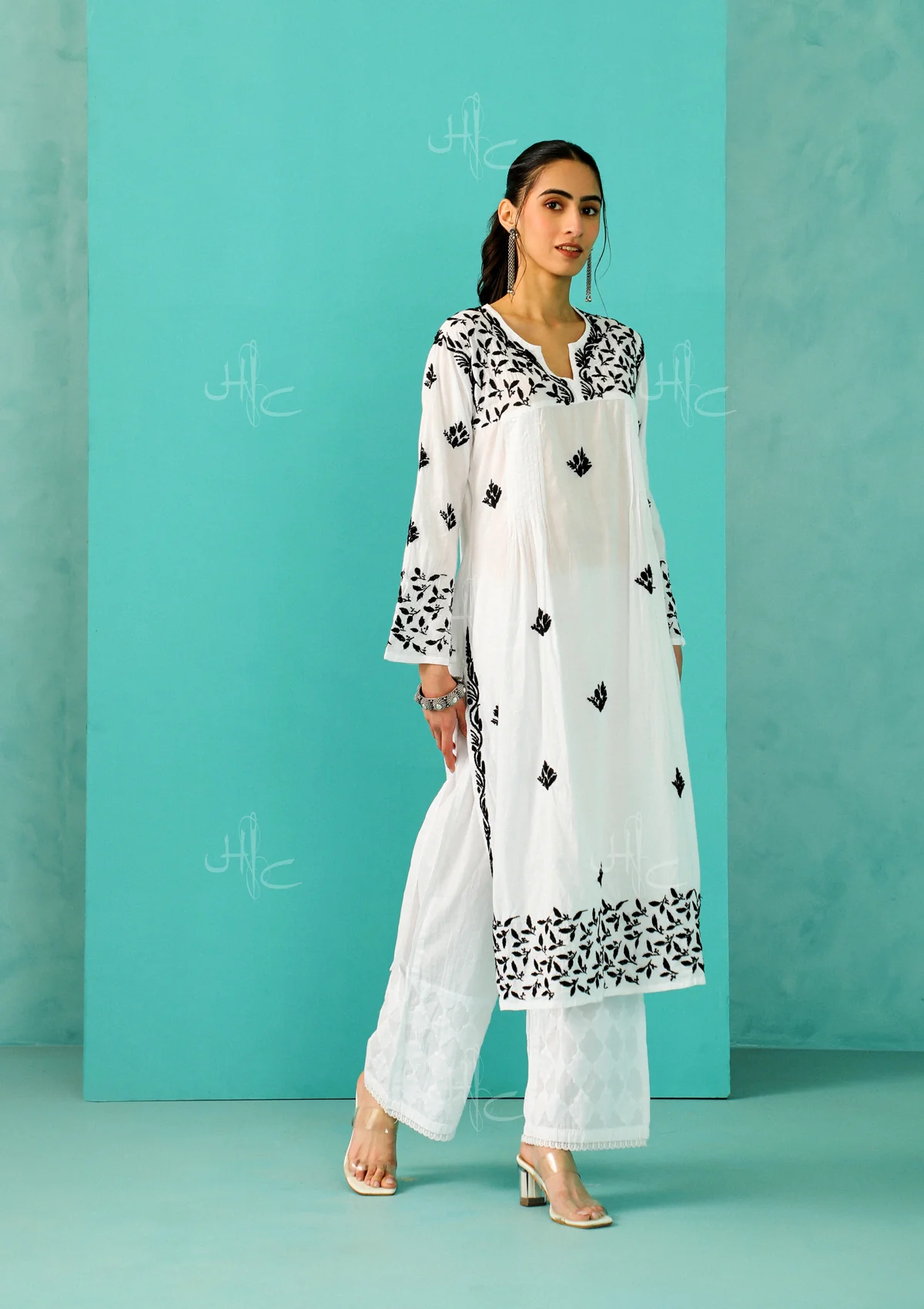 Chandni Chikankari Cotton Straight Kurta - Image 4