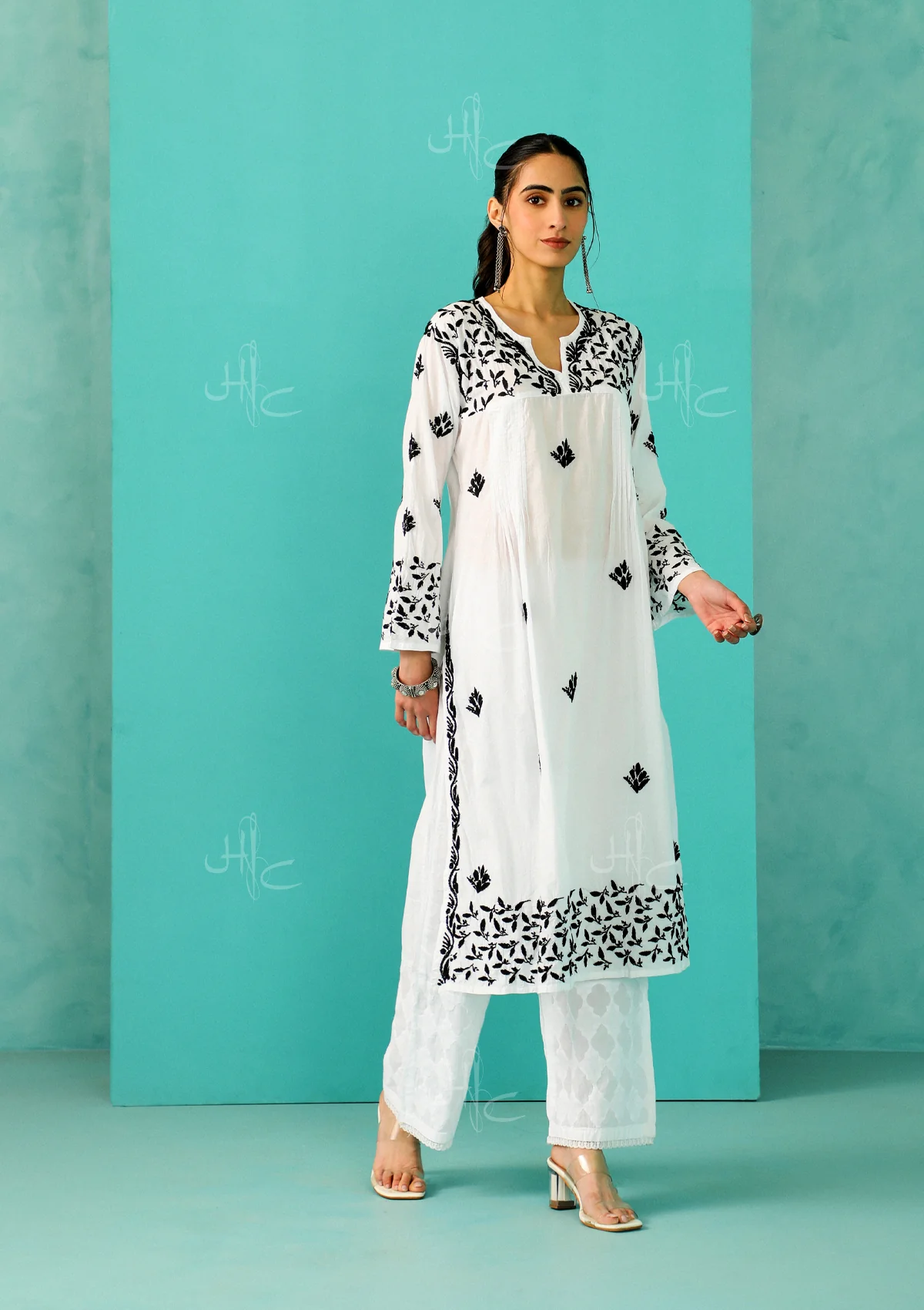 Chandni Chikankari Cotton Straight Kurta - Image 5