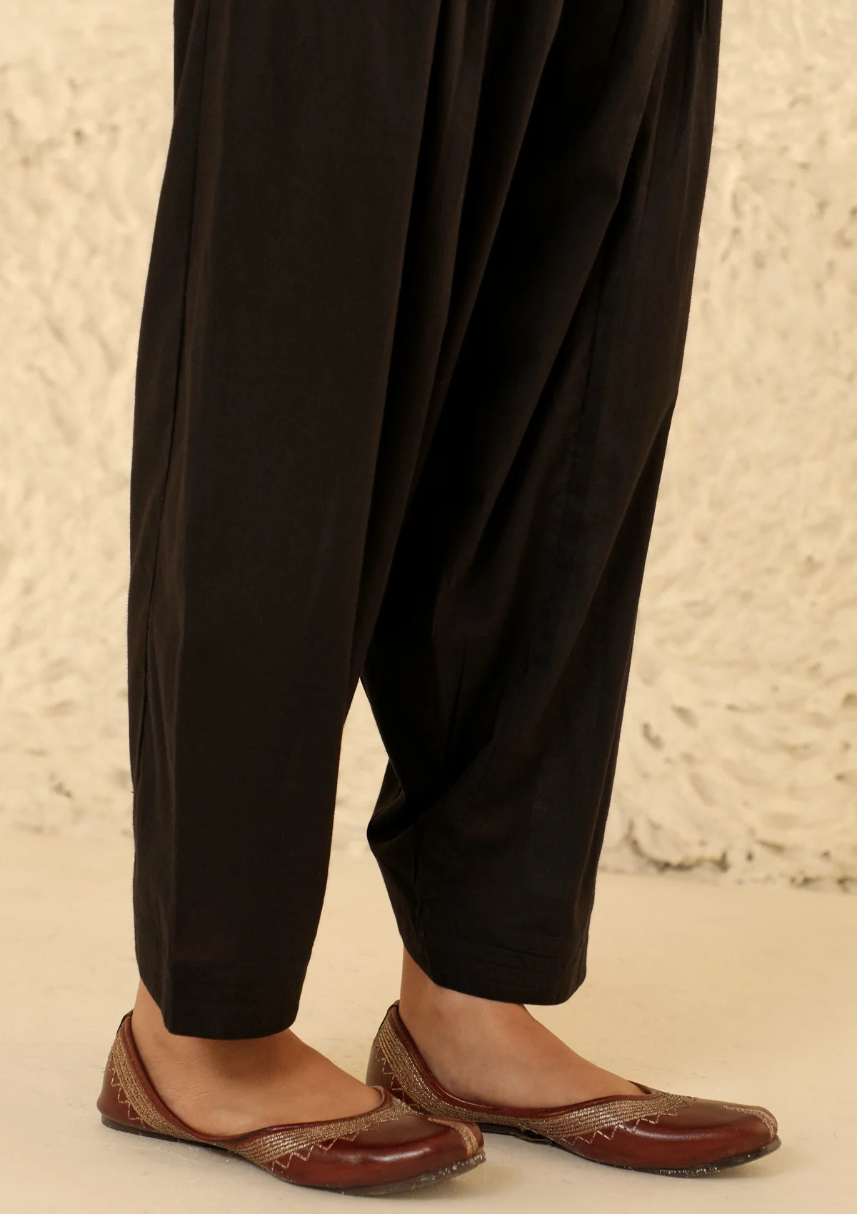 HOC Cotton Women's Solid Salwar - Black - Image 3