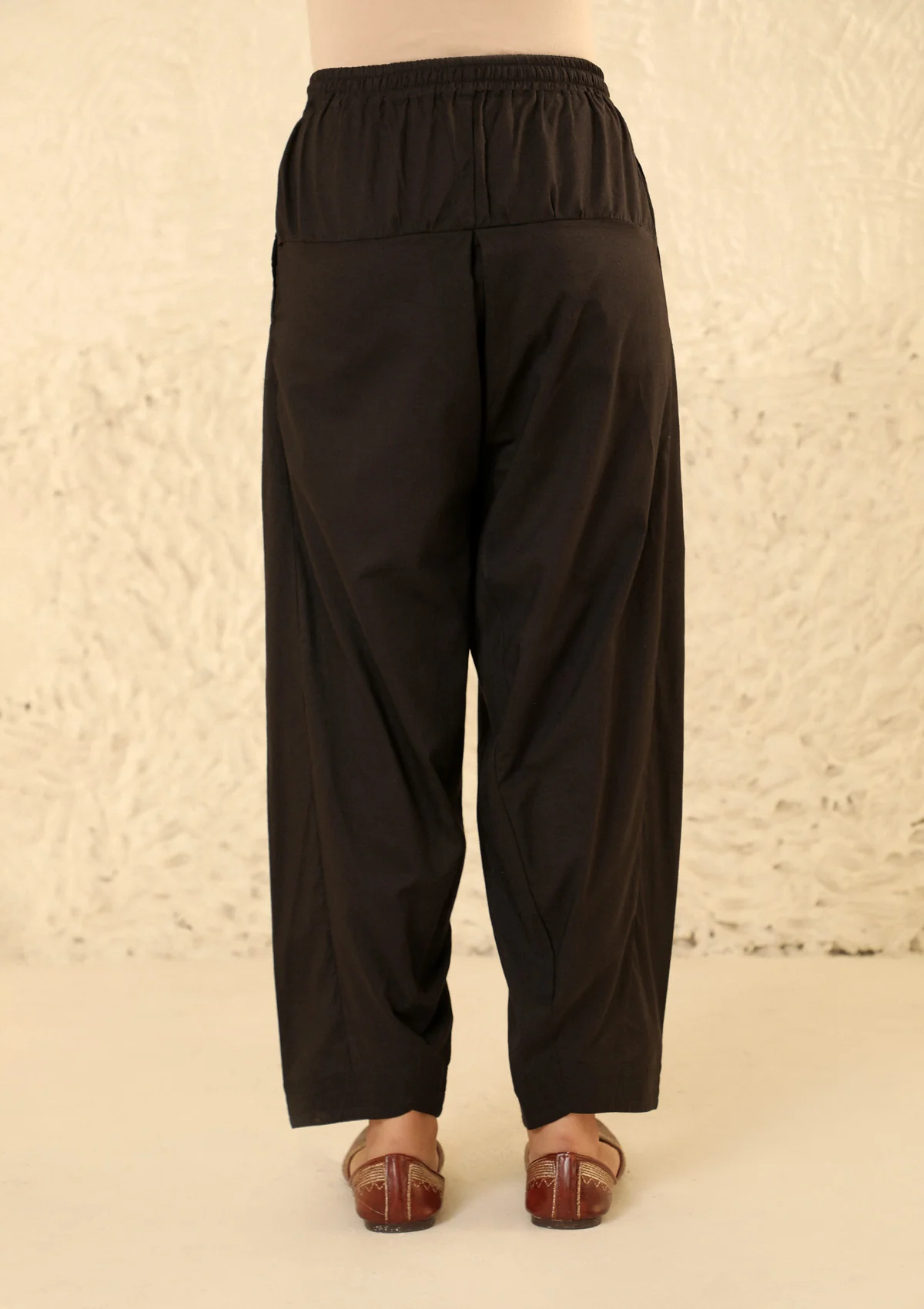HOC Cotton Women's Solid Salwar - Black - Image 5