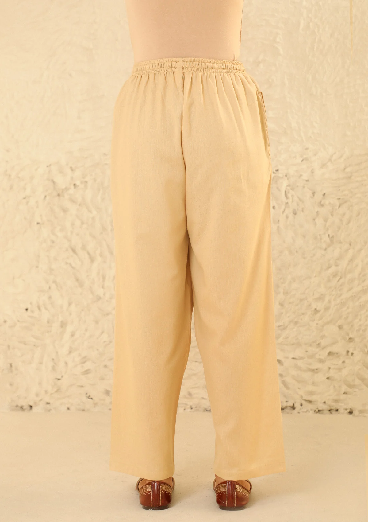 HOC Cotton Loom Women's Solid Straight Pant - Beige - Image 5