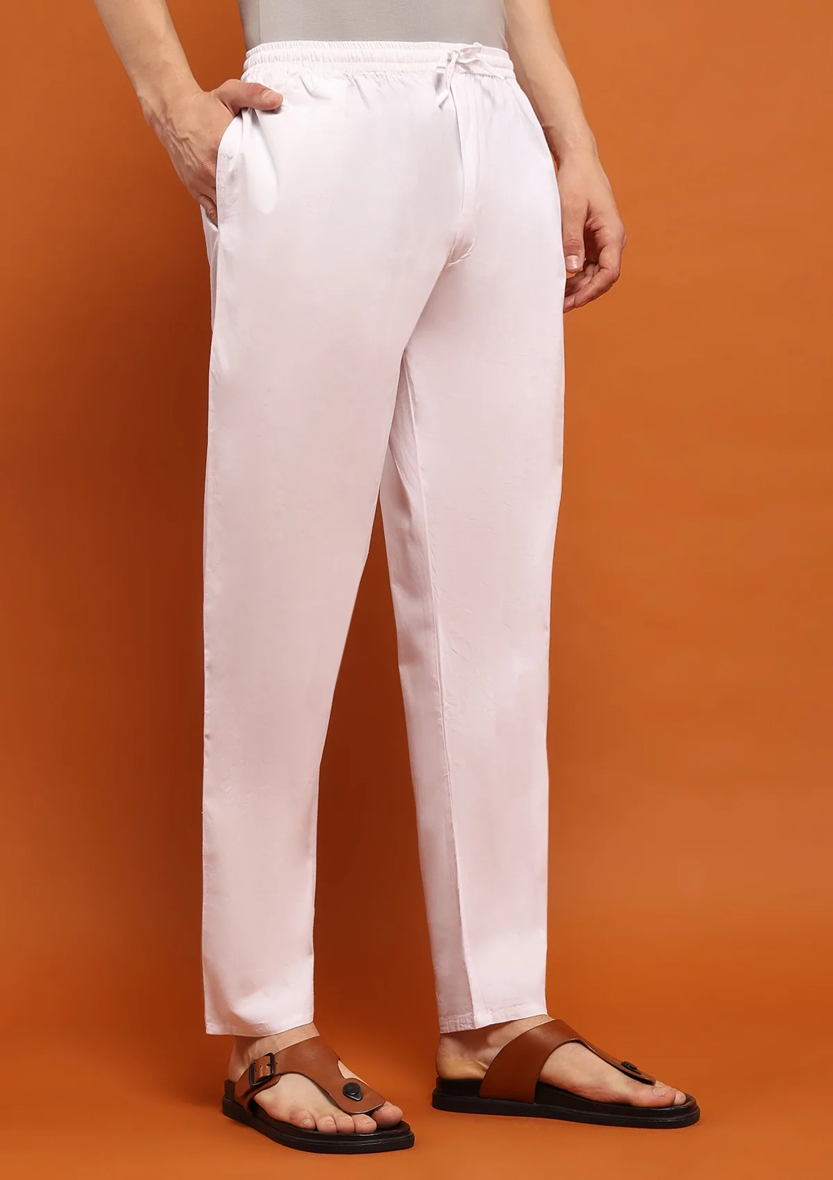 HOC Fahad Cotton Straight Pants