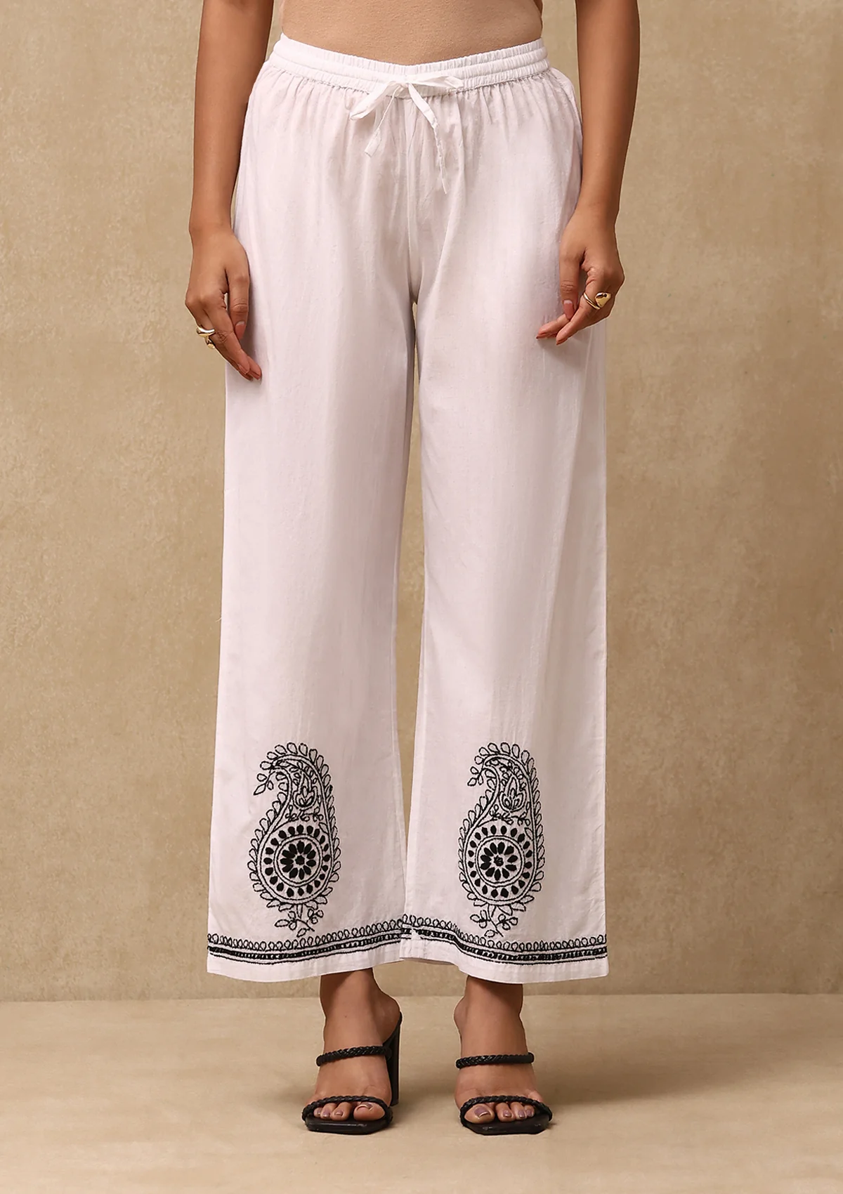 HOC Irha Chikankari Cotton Straight Kurta Set - Image 6