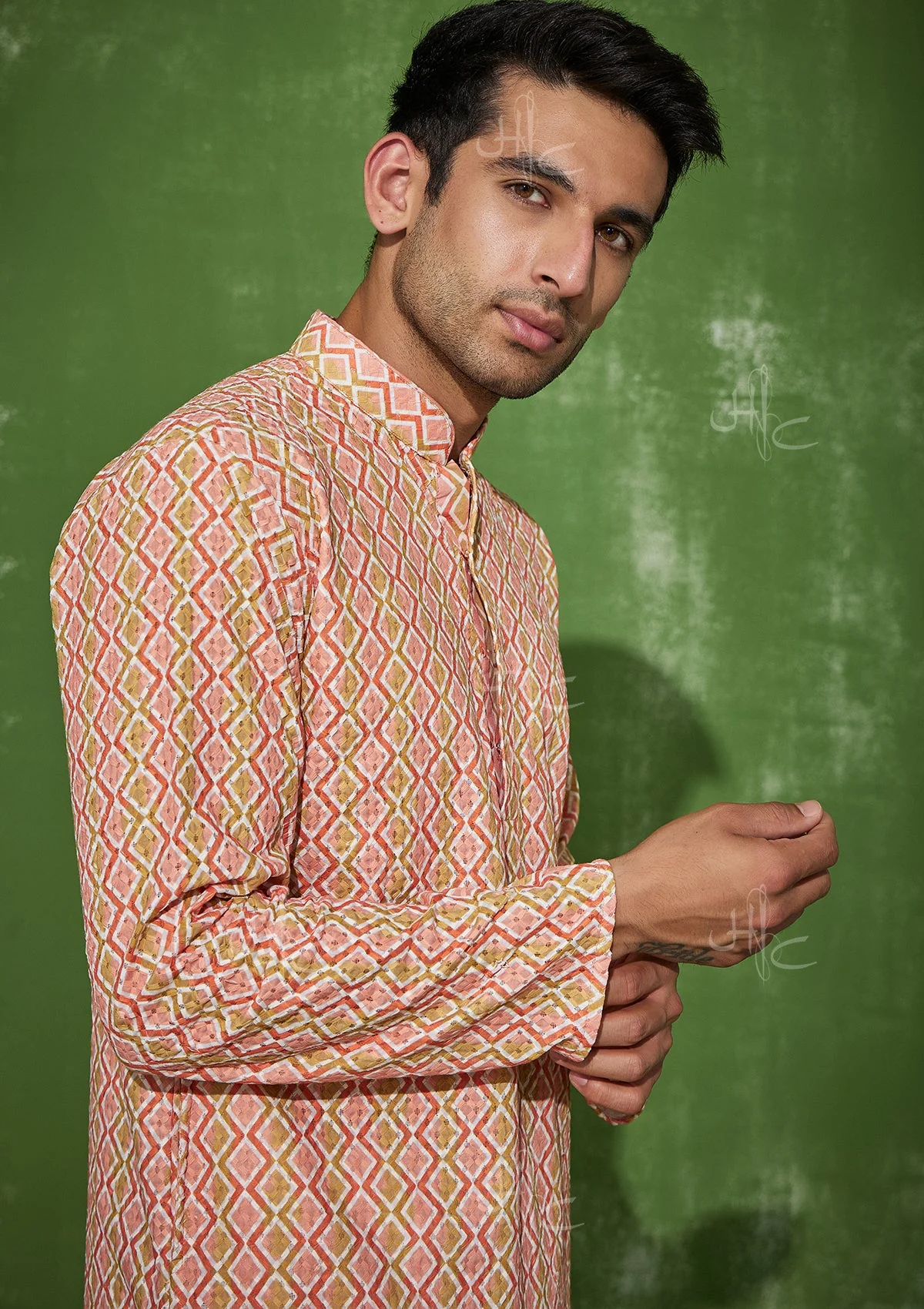 HOC Razik Cotton Straight Men's Kurta - Image 4